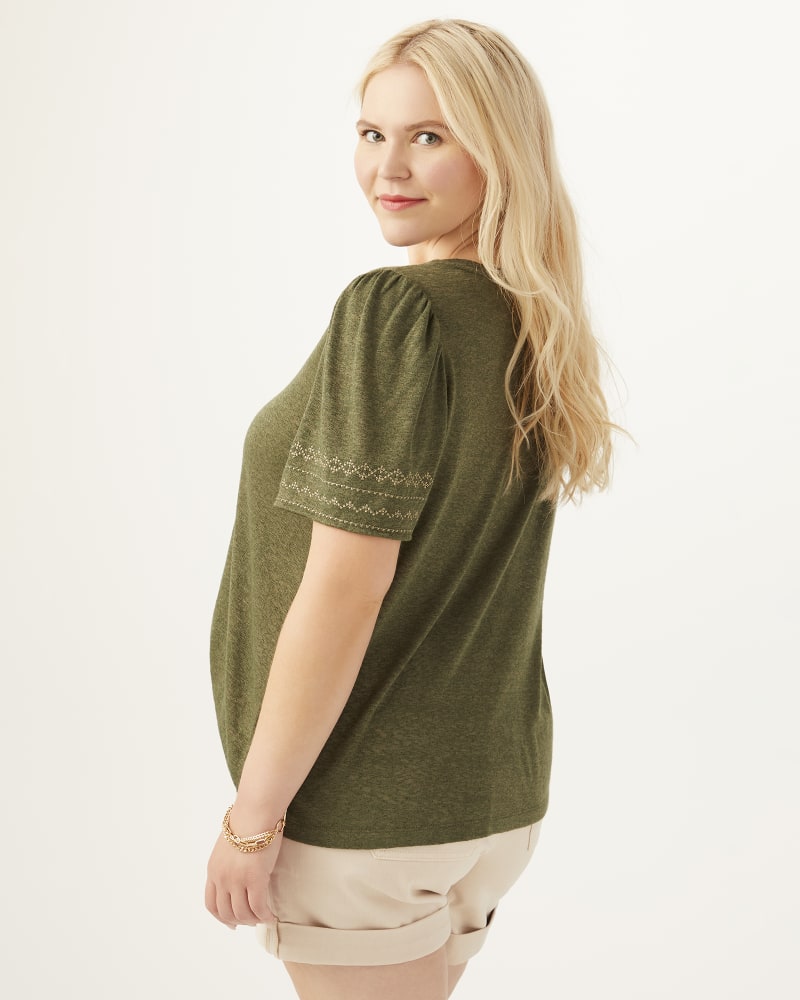 Side of plus size Agatha Short-Sleeve Knit Tee by Downing Studio | Dia&Co | dia_product_style_image_id:163103